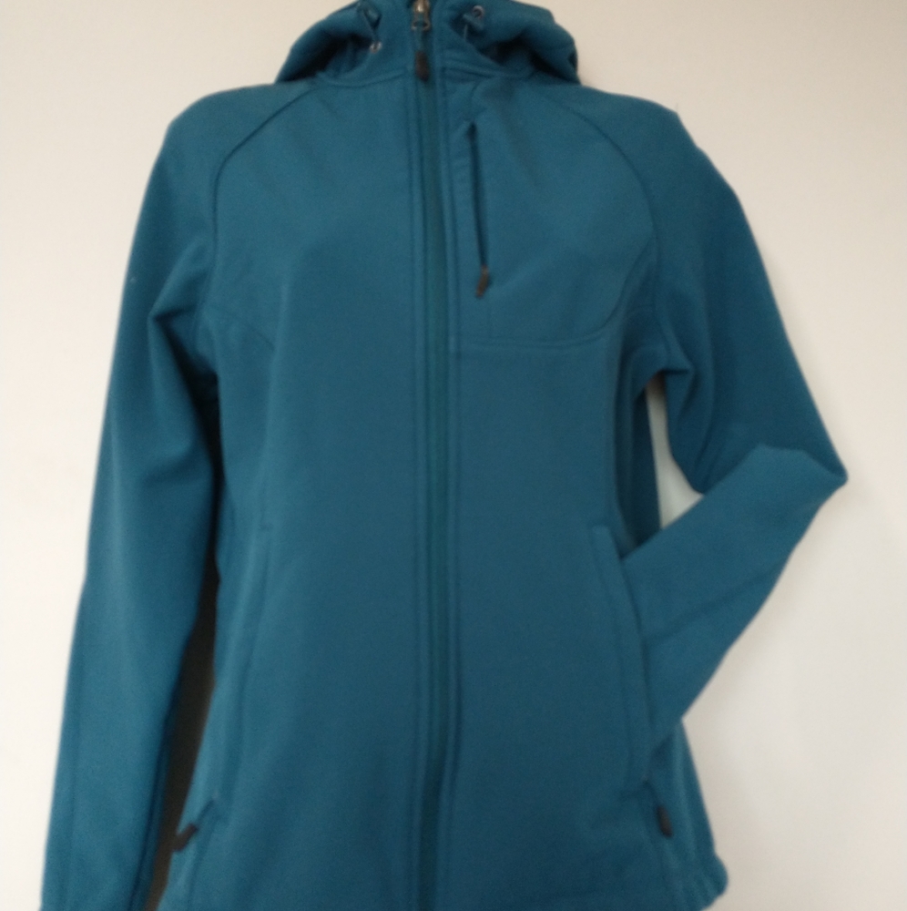 NWOT Small Hooded Teal Kirkland Signature Zip-Up Jacket